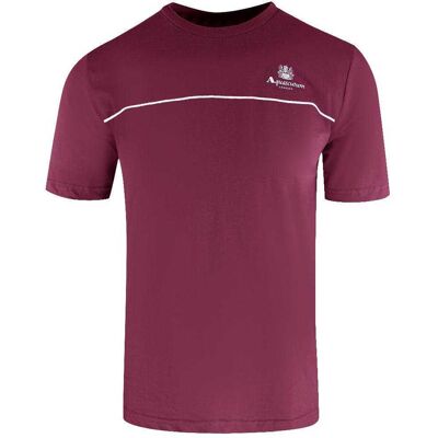 Aquascutum Herren T-Shirt mit Piping-Detail (Rot) Rot M Aquascutum Herren T-Shirt mit Piping-Detail (Rot) Rot M