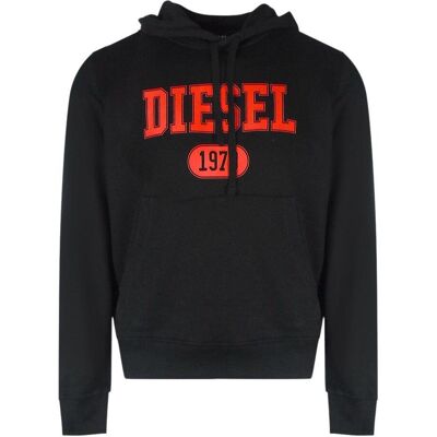 Diesel Herren 1978 Logo Kapuzenpullover (Schwarz/Rot) Schwarz Rot S Diesel Herren 1978 Logo Kapuzenpullover (Schwarz/Rot) Schwarz Rot S