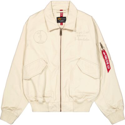 alpha industries CWU-45 Canvas Honolulu Light Bomber Jacket Weiß S alpha industries CWU-45 Canvas Honolulu Light Bomber Jacket Weiß S