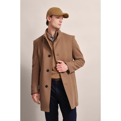 Bugatti Herren Wollmantel mit Westenfake Taupe EU 54 Bugatti Herren Wollmantel mit Westenfake Taupe EU 54