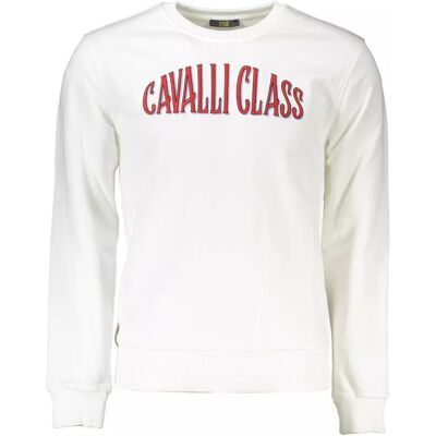 Cavalli Class Sweatshirt mit Rundhalsausschnitt und langen Ärmeln Weiß S Cavalli Class Sweatshirt mit Rundhalsausschnitt und langen Ärmeln Weiß S
