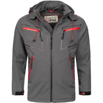 Arctic Seven Herren Softshell Jacke Dunkelgrau Grau L Arctic Seven Herren Softshell Jacke Dunkelgrau Grau L
