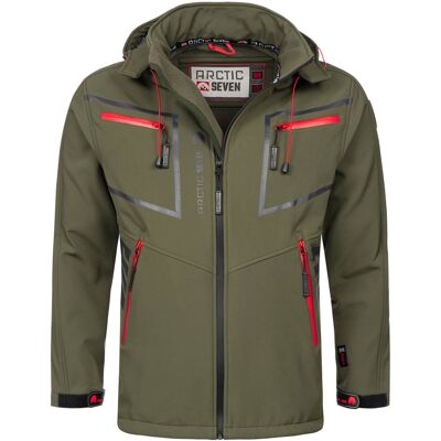 Arctic Seven Herren Softshell Jacke Olive Grün M Arctic Seven Herren Softshell Jacke Olive Grün M