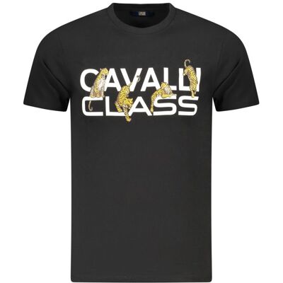 Cavalli Class Gepard-Print Grafik T-Shirt Schwarz M Cavalli Class Gepard-Print Grafik T-Shirt Schwarz M