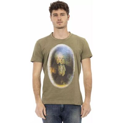 Trussardi Action Grafik T-Shirt Kurzarm Rundhalsausschnitt Khaki L Trussardi Action Grafik T-Shirt Kurzarm Rundhalsausschnitt Khaki L