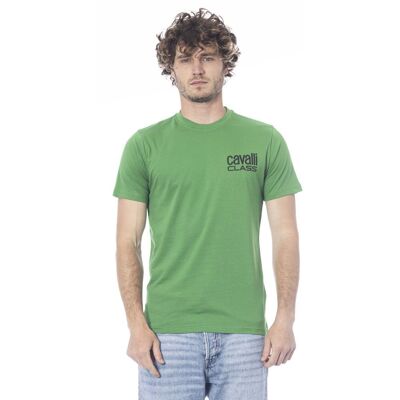 Cavalli Class T-Shirt Grüner Rundhalsausschnitt Grün XL Cavalli Class T-Shirt Grüner Rundhalsausschnitt Grün XL
