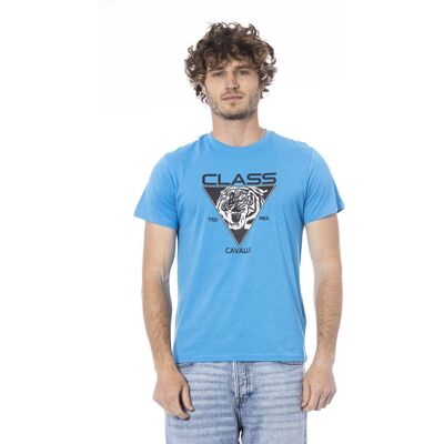 Cavalli Class Tiger Tee Klassischer Stil Blau L Cavalli Class Tiger Tee Klassischer Stil Blau L