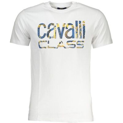 Cavalli Class T-Shirt Kurzarm Rundhalsausschnitt Weiß XL Cavalli Class T-Shirt Kurzarm Rundhalsausschnitt Weiß XL
