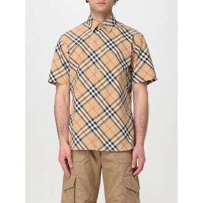 Burberry Kurzarm Baumwollhemd Beige L Burberry Kurzarm Baumwollhemd Beige L
