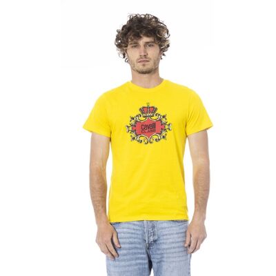 Cavalli Class T-Shirt Gelbes Wappen Ca24335 Gold M Cavalli Class T-Shirt Gelbes Wappen Ca24335 Gold M