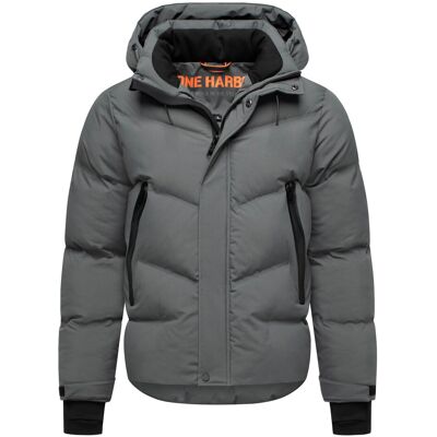 Stone Harbour Herren Winterjacke Livianoo mit abnehmbarer Kapuze & Fleece-Taschen Grau S Stone Harbour Herren Winterjacke Livianoo mit abnehmbarer Kapuze & Fleece-Taschen Grau S