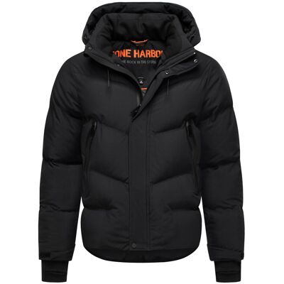 Stone Harbour Herren Winterjacke Livianoo mit abnehmbarer Kapuze & Fleece-Taschen Schwarz M Stone Harbour Herren Winterjacke Livianoo mit abnehmbarer Kapuze & Fleece-Taschen Schwarz M