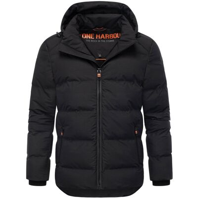 Stone Harbour Herren Winterjacke Gavriloo mit abnehmbarer Kapuze & Fleecefutter Schwarz XL Stone Harbour Herren Winterjacke Gavriloo mit abnehmbarer Kapuze & Fleecefutter Schwarz XL
