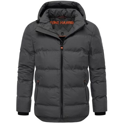 Stone Harbour Herren Winterjacke Gavriloo mit abnehmbarer Kapuze & Fleecefutter Grau L Stone Harbour Herren Winterjacke Gavriloo mit abnehmbarer Kapuze & Fleecefutter Grau L