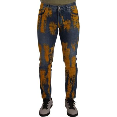 Dolce & Gabbana Paint-Splatter-Jeans Slim Fit Dunkelblau EU50 Dolce & Gabbana Paint-Splatter-Jeans Slim Fit Dunkelblau EU50