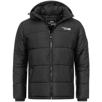Arctic Seven Herren Winter Steppjacke AS-333 – warm, sportlich, wasserabweisend Schwarz S Arctic Seven Herren Winter Steppjacke AS-333 – warm, sportlich, wasserabweisend Schwarz S