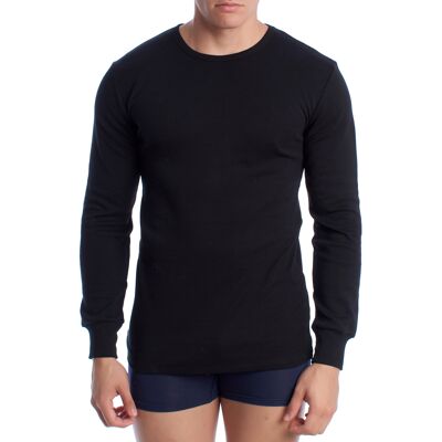 Abanderado Langärmeliges Thermo-T-Shirt aus Baumwolle für Männer A0258 Schwarz 2XL Abanderado Langärmeliges Thermo-T-Shirt aus Baumwolle für Männer A0258 Schwarz 2XL