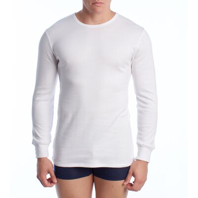 Abanderado Langärmeliges Thermo-T-Shirt aus Baumwolle für Männer A0258 Weiß M Abanderado Langärmeliges Thermo-T-Shirt aus Baumwolle für Männer A0258 Weiß M
