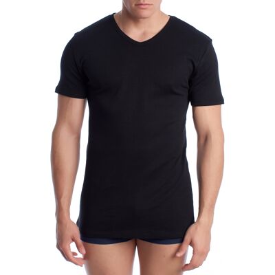 Abanderado Kurzarm-Baumwoll-Thermo-T-Shirt für Männer A0255 Schwarz M Abanderado Kurzarm-Baumwoll-Thermo-T-Shirt für Männer A0255 Schwarz M