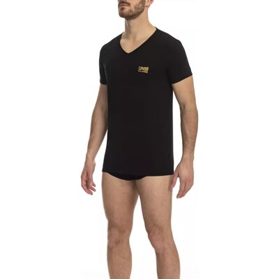 Cavalli Class V-Ausschnitt T-Shirt Ca23759 Schwarz M Cavalli Class V-Ausschnitt T-Shirt Ca23759 Schwarz M