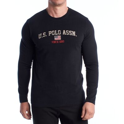 U.S. Polo Assn Herren-Baumwoll-Langarmshirt US42168012 Schwarz L U.S. Polo Assn Herren-Baumwoll-Langarmshirt US42168012 Schwarz L