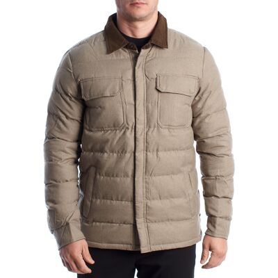 U.S. Polo Assn Herren Steppjacke mit Hemdkragen 66559 Beige EU 52 U.S. Polo Assn Herren Steppjacke mit Hemdkragen 66559 Beige EU 52
