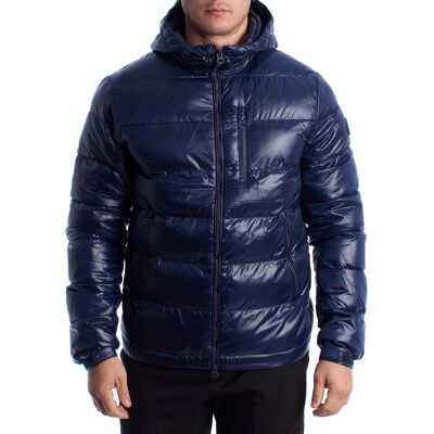 U.S. Polo Assn Herren Wattierte Jacke mit Kapuze 66512 Blau EU 54 U.S. Polo Assn Herren Wattierte Jacke mit Kapuze 66512 Blau EU 54