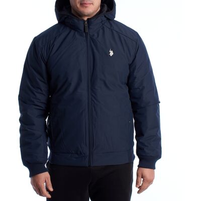 U.S. Polo Assn Herren Bomberjacke mit Kapuze US40125003 Blau M U.S. Polo Assn Herren Bomberjacke mit Kapuze US40125003 Blau M