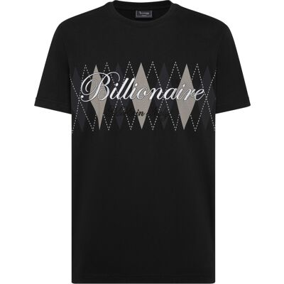 Billionaire Embroidered T-Shirt Round Neck Ss Schwarz L Billionaire Embroidered T-Shirt Round Neck Ss Schwarz L