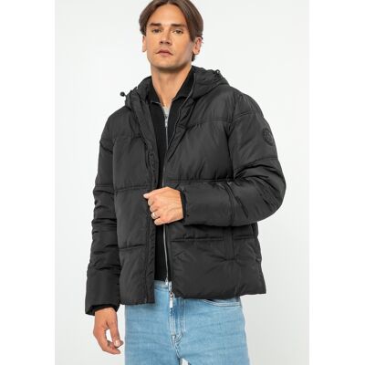 Wittchen Herren-Steppjacke mit Monogramm, schwarzes Polyester Schwarz XL Wittchen Herren-Steppjacke mit Monogramm, schwarzes Polyester Schwarz XL