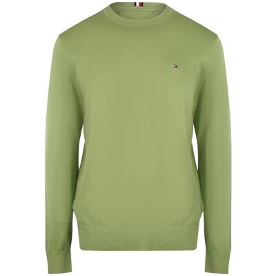 Tommy Hilfiger - Sweatshirt für Herren, Rundhalsausschnitt (Olivgrün) Olive L Tommy Hilfiger - Sweatshirt für Herren, Rundhalsausschnitt (Olivgrün) Olive L