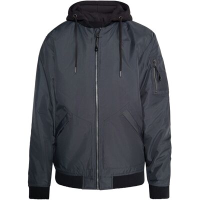 TUFFSKULL Bomberjacke Herren Holzkohle Dunkelgrau S TUFFSKULL Bomberjacke Herren Holzkohle Dunkelgrau S