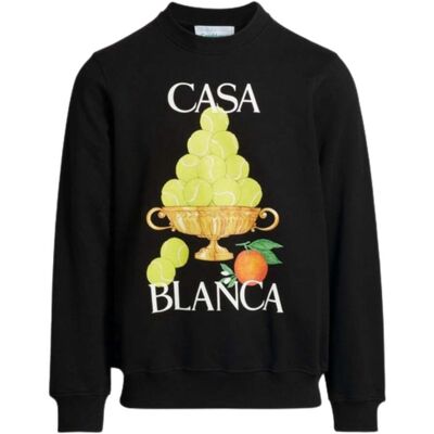 Casablanca La Corbeille D'oranges Schwarzes Sweatshirt Schwarz XL Casablanca La Corbeille D'oranges Schwarzes Sweatshirt Schwarz XL