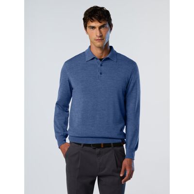 North Sails Pullover Poloshirt aus Merinowolle Blau & Grau Multi XS North Sails Pullover Poloshirt aus Merinowolle Blau & Grau Multi XS