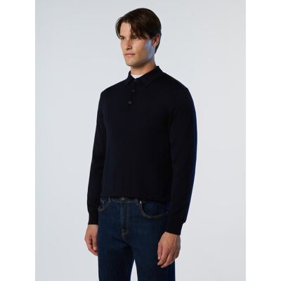 North Sails Pullover Poloshirt aus Merinowolle Navy blau XL North Sails Pullover Poloshirt aus Merinowolle Navy blau XL