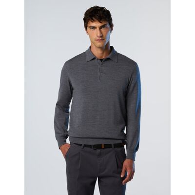 North Sails Pullover Poloshirt aus Merinowolle Grau XS North Sails Pullover Poloshirt aus Merinowolle Grau XS