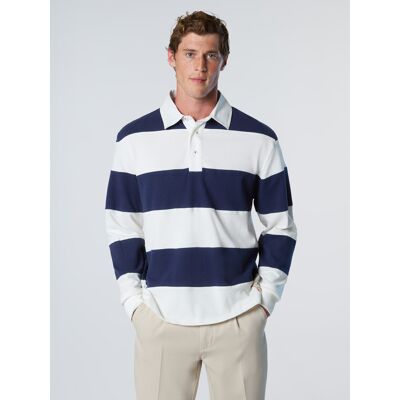 North Sails Rugby-Oberteil Gestreiftes Langarmshirt Navy blau XL North Sails Rugby-Oberteil Gestreiftes Langarmshirt Navy blau XL