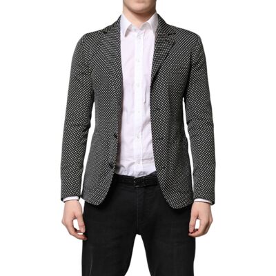 Dolce & Gabbana Bedruckter Blazer im klassischen Schnitt Schwarz EU44 Dolce & Gabbana Bedruckter Blazer im klassischen Schnitt Schwarz EU44