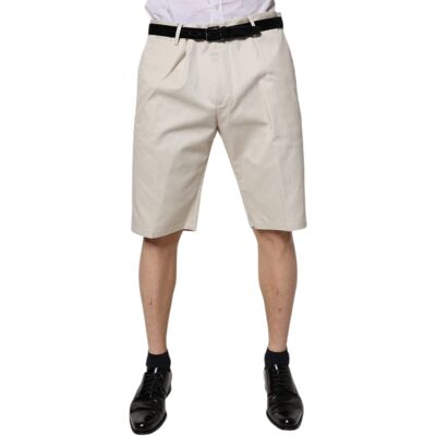 Dolce & Gabbana Faltenfreie Baumwollshorts Casual Elfenbein EU44 Dolce & Gabbana Faltenfreie Baumwollshorts Casual Elfenbein EU44