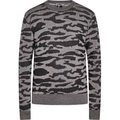 Mo Pullover Männer schwarz grau melange Schwarz M Mo Pullover Männer schwarz grau melange Schwarz M