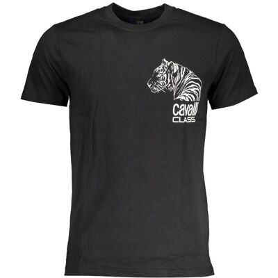 Cavalli Class Tigerkopf T-Shirt Kurzarm Rundhalsausschnitt Schwarz XL Cavalli Class Tigerkopf T-Shirt Kurzarm Rundhalsausschnitt Schwarz XL