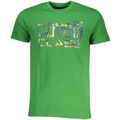 Cavalli Class Grünes T-Shirt Rundhalsausschnitt Ca28593 Grün 2XL Cavalli Class Grünes T-Shirt Rundhalsausschnitt Ca28593 Grün 2XL
