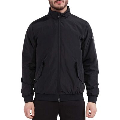Schwarze Jacke Mit Ea7-patch-logo Schwarz L Schwarze Jacke Mit Ea7-patch-logo Schwarz L