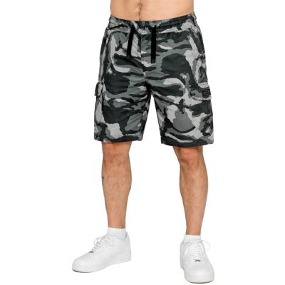 Enzo Herren Camouflage Cargo-Shorts Hellgrau S Enzo Herren Camouflage Cargo-Shorts Hellgrau S