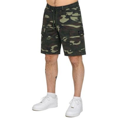 Enzo Herren Camouflage Cargo-Shorts Grün S Enzo Herren Camouflage Cargo-Shorts Grün S