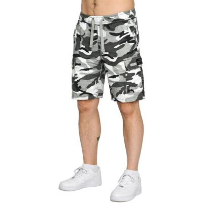 Enzo Herren Camouflage Cargo-Shorts Stein M Enzo Herren Camouflage Cargo-Shorts Stein M