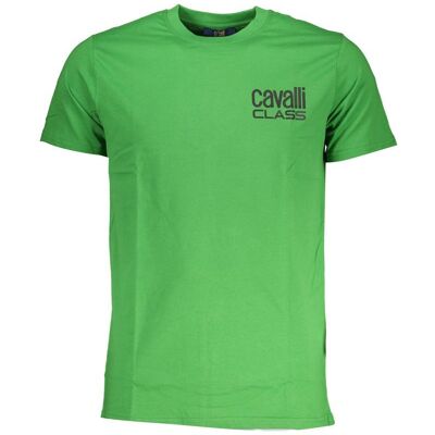 Cavalli Class Rundhals Kurzarmshirt Classic Logo Shirt Grün 2XL Cavalli Class Rundhals Kurzarmshirt Classic Logo Shirt Grün 2XL
