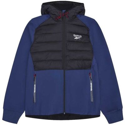 Reebok - "Mixed Media" Jacke für Herren (Batik Blau) Dunkelblau M Reebok - "Mixed Media" Jacke für Herren (Batik Blau) Dunkelblau M