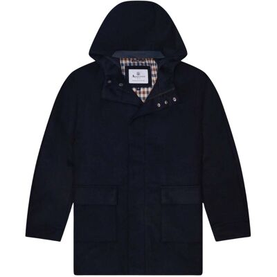 Aquascutum Aktiver Wollmantel Mit Kapuze, Marineblau Marine 2XL Aquascutum Aktiver Wollmantel Mit Kapuze, Marineblau Marine 2XL