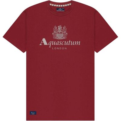 Aquascutum Active Beach Basic Big Logo Bordeaux Burgundy T-shirt Dunkelrot XS Aquascutum Active Beach Basic Big Logo Bordeaux Burgundy T-shirt Dunkelrot XS